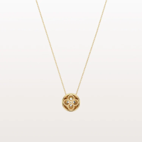 Lab Grown Diamond Blossom Necklace in 14K Solid Gold/Platinum