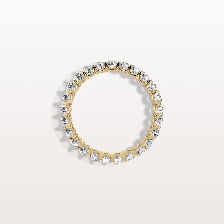 1.9CTW Lab Diamond U Prong Eternity Ring in 14K Solid Gold/Platinum