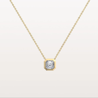 1CT Asscher Cut Lab Diamond Octagon Shape Pendant Necklace