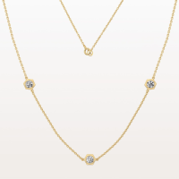 Stunning Lab Grown Diamond Screw Shape Necklace In 14K Solid Gold/Platinum
