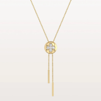 Lab Grown Diamond Ball Pendant Y Necklace In 14K Solid Gold/Platinum