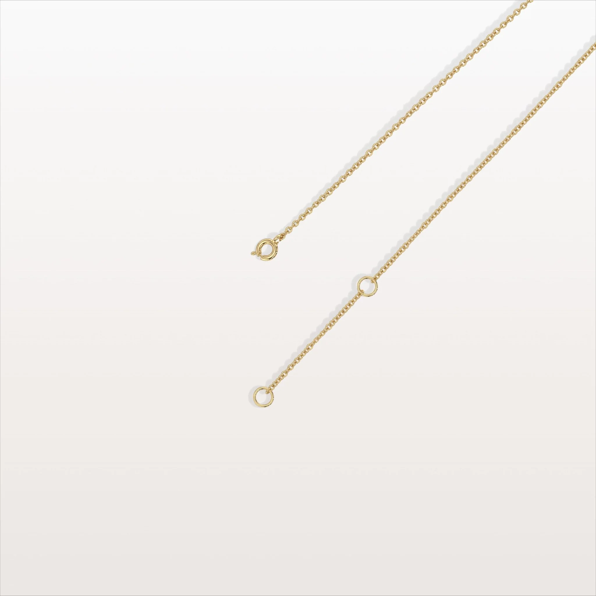 Lab Grown Diamond Clover Station Necklace In 14K Solid Gold/Platinum