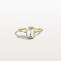 Ivy丨1CT Solitaire Bezel Set Lab Diamond Engagement Ring In 14K Solid Gold/Platinum