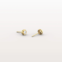 Lab Grown Diamond Hexagon Studs in 14K Solid Gold/Platinum