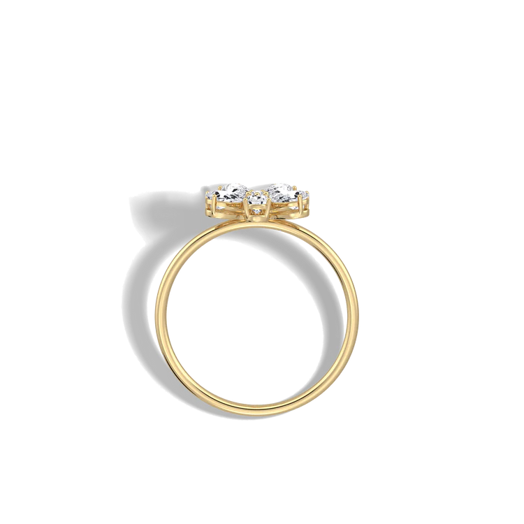 0.51CTW Lab Grown Diamond Floral Ring