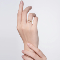 This luminous band features a row of lab diamonds extending three-fourths of the way down the shank in a French pavé se