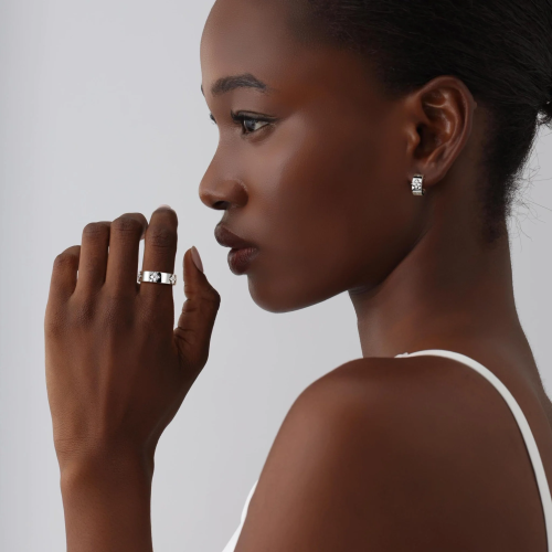 Lab Created Diamond Four-leaf Clover Ring in 925 Sterling Silver